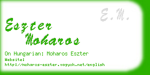 eszter moharos business card